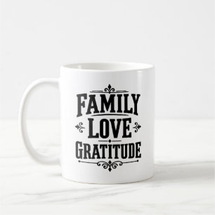 Family Gratitude Thanksgiving Coffee Mug