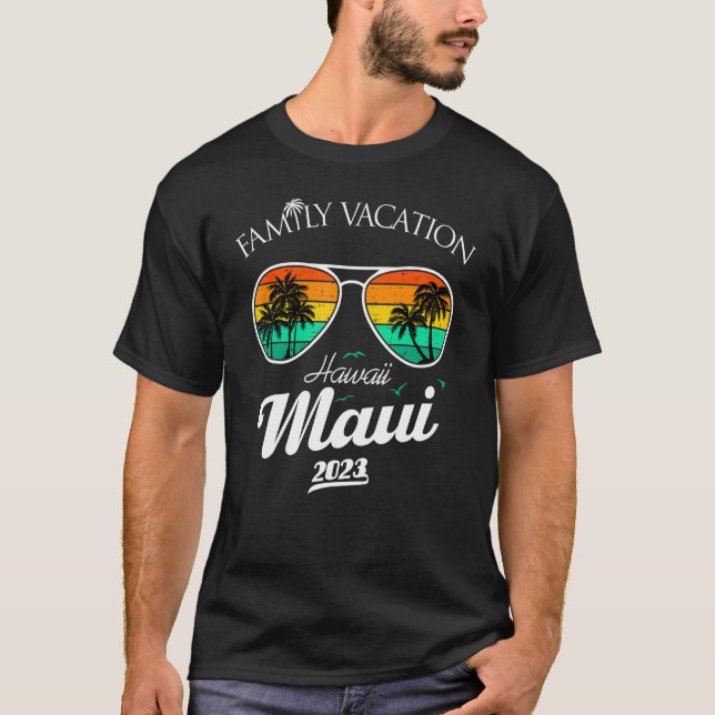 Family Group Aloha Maui Family Vacation Hawaii Haw T-Shirt (Front)