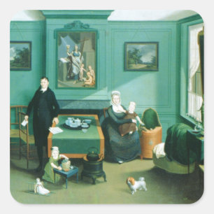 Family Group, c.1810 Square Sticker