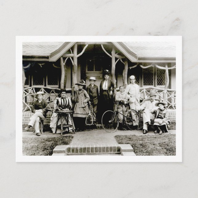 Family Group, c.1900 (b/w photo) Postcard (Front)