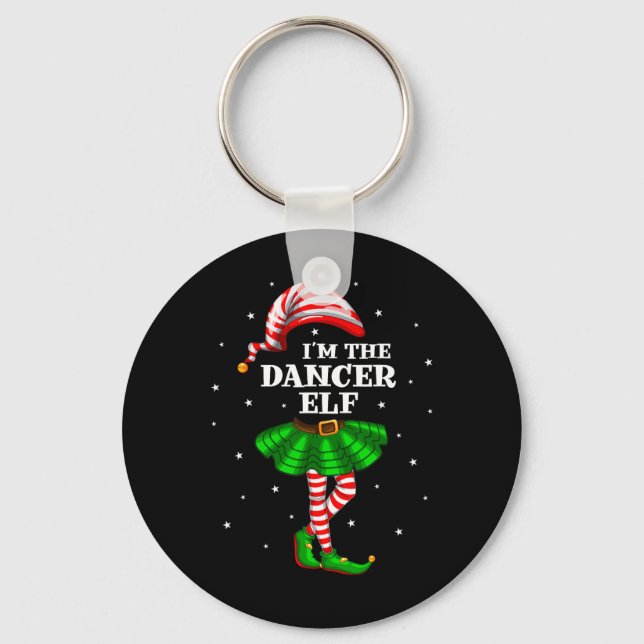 Family Group I'm The Dancer Elf Christmas  Key Ring (Front)