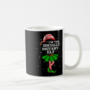 Family Group I'm The Socially Distant Elf Christma Coffee Mug
