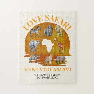 Family Group LOVE SAFARI Souvenir Jigsaw Puzzle