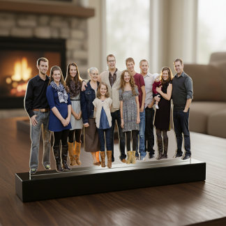 Family Group Photo Cutout Sculpture