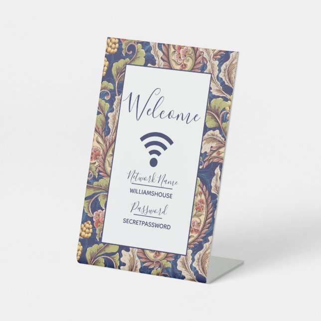 Family Guest Elegant WIFI Password Sign (Front)