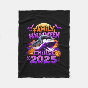 Family Halloween Cruise 2025 Spooky Vacation Match Fleece Blanket