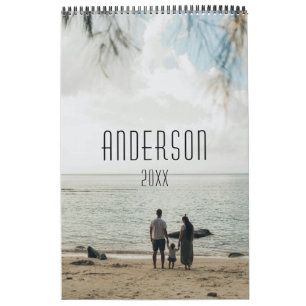 Family happiness cute personalised calendar