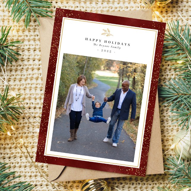 Family Happy Holiday Christmas Photo Card (Creator Uploaded)