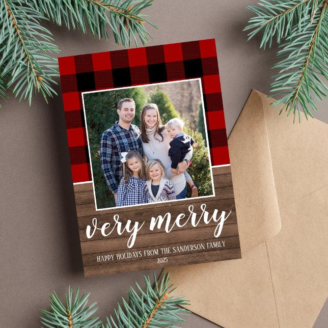 Family Happy Holidays Christmas Photo Card (Creator Uploaded)