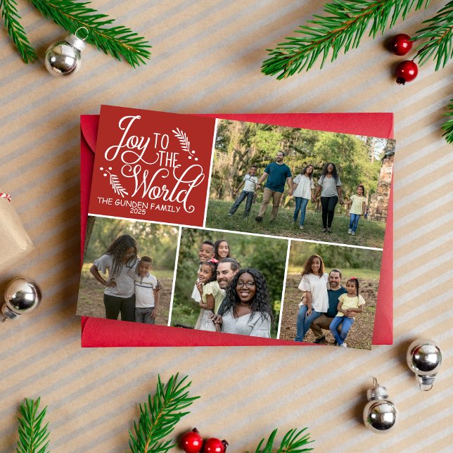 Family Happy Holidays Merry Christmas Photo Card (Creator Uploaded)