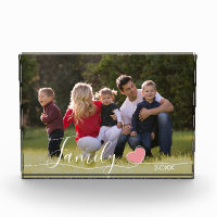 Family Heart Script Overlay | Horizontal Photo