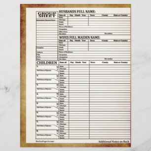 Family History Group Sheet