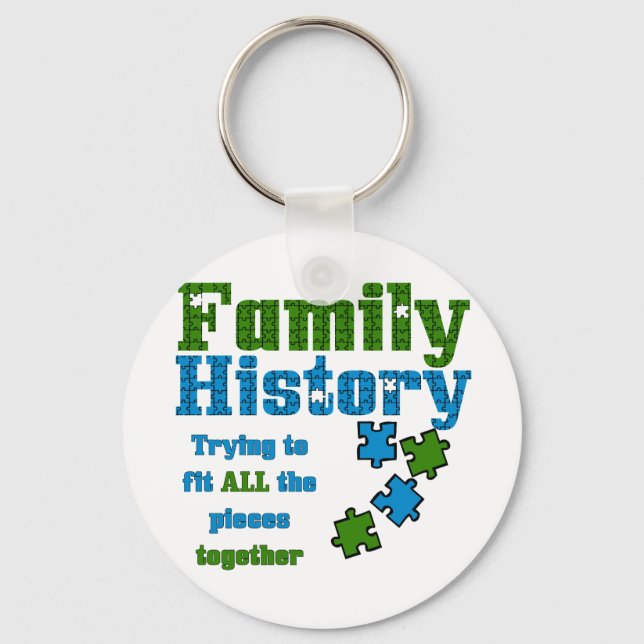 Family History Puzzle Key Ring (Front)