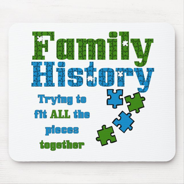Family History Puzzle Mouse Mat (Front)