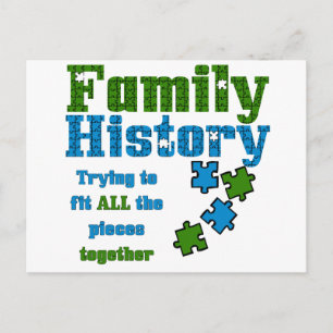 Family History Puzzle Postcard