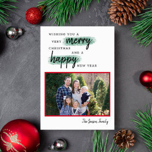 Family Holiday Cheer Christmas Photo Card