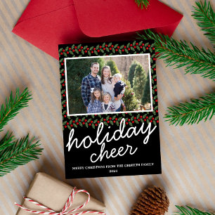 Family Holiday Cheery Christmas Photo Card