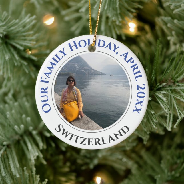 Family Holiday Memories Souvenir Ceramic Tree Decoration (Tree)