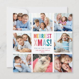 FAMILY HOLIDAY multi 8 photo instagram squares Card