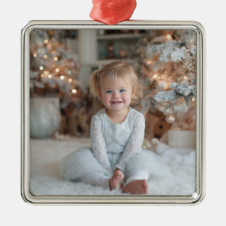 Family Holiday Photo Metal Tree Decoration