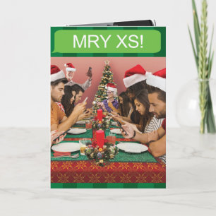 Family Holiday Texting Christmas Funny Card