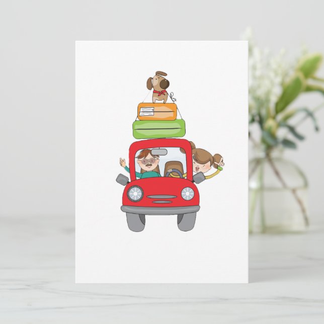 Family Holiday Vacation Invitations (Standing Front)