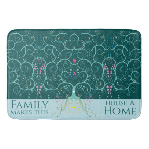 Family Home House Welcome Bath Mat