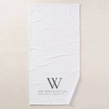 Family Home Monogram White Charcoal