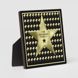 Family Home Movie Theatre Personalised Star Plaque