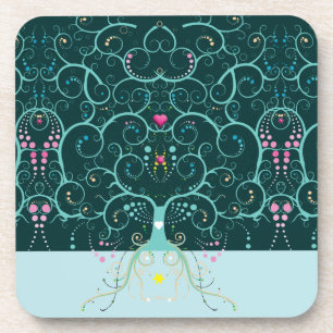 Family Home Welcome Mat Tree Life Design Small Coaster