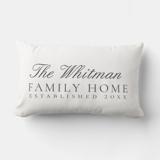 Family Home White Lumbar Cushion (Front)