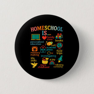 Family Homeschooling New Homeschooler Dad Mom Home 6 Cm Round Badge