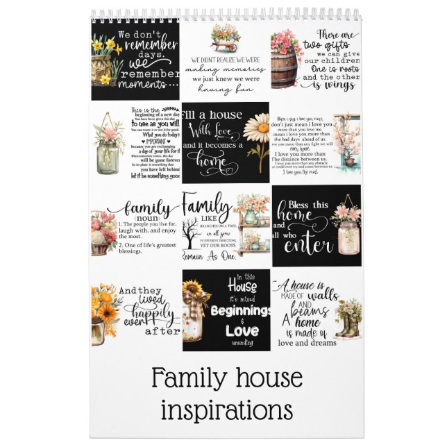 Family House inspirations Calendar (Cover)