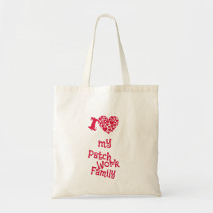 Family - I Love My Patchwork Family Tote Bag