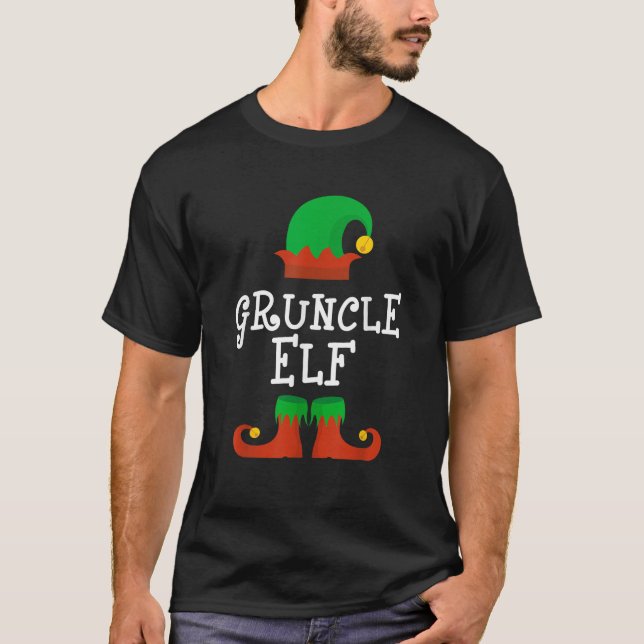 Family I m The Gruncle Elf Christmas Matching Paja T-Shirt (Front)