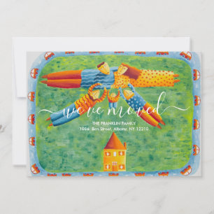 Family Illustration We've Moved New Home Announcement