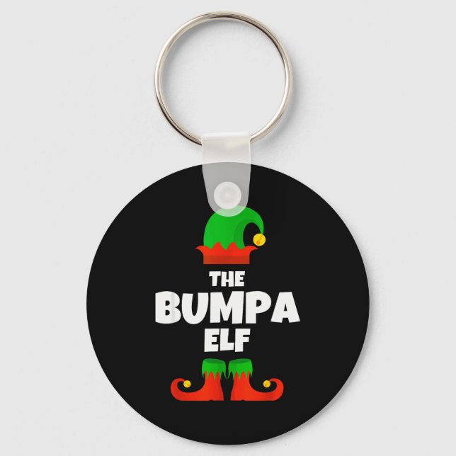 Family I'm The Bumpa Elf Christmas Matching Pajama Key Ring (Front)