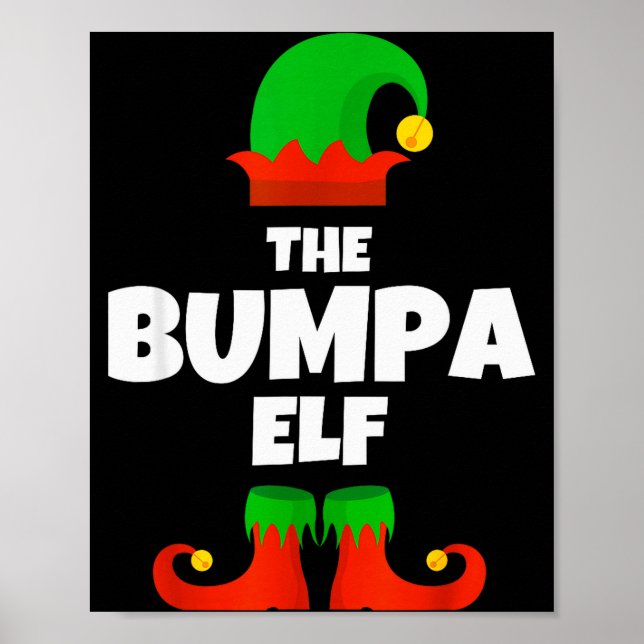 Family I'm The Bumpa Elf Christmas Matching Pajama Poster (Front)