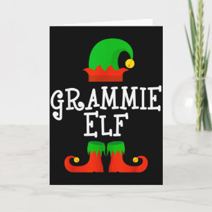 Family I'm The Grammie Elf Christmas Matching Paja Card