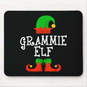 Family I'm The Grammie Elf Christmas Matching Paja Mouse Mat