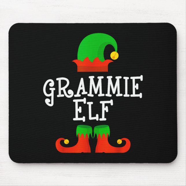 Family I'm The Grammie Elf Christmas Matching Paja Mouse Mat (Front)