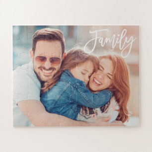 Family in Modern Script   Photo Jigsaw Puzzle