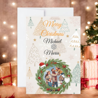 Family in the Snow Christmas Invitation – Holiday