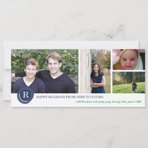 Family Initial Holiday Card