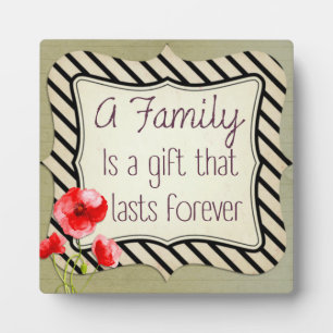 Family Inspirational Quote Plaque
