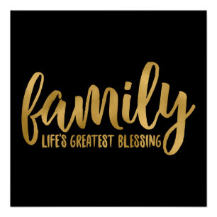 Family is a Blessing Poster