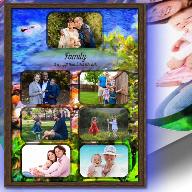 Family is a Gift Photo Collage 0819 Art Print (Creator Uploaded)