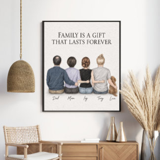Family Is a Gift That Lasts Forever | Personalised Poster