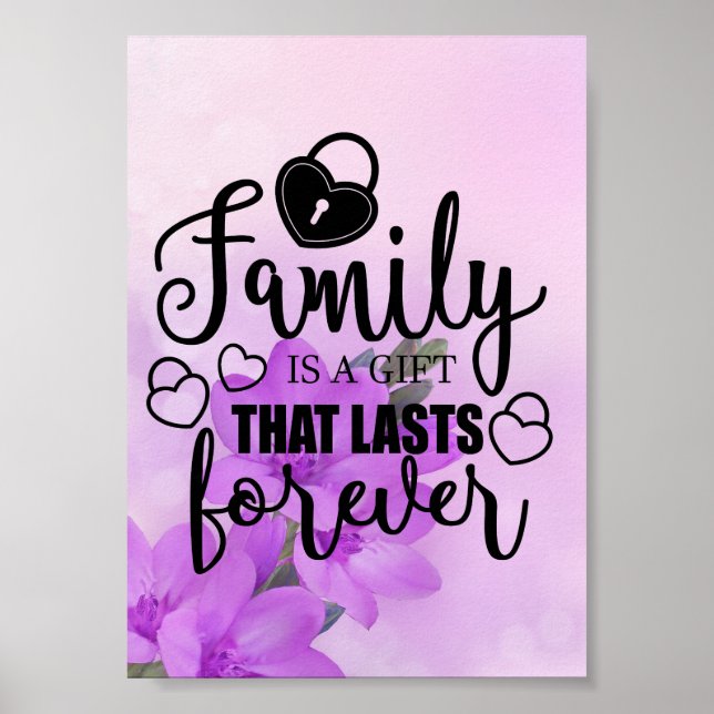 Family is a gift that lasts forever - Poster (Front)