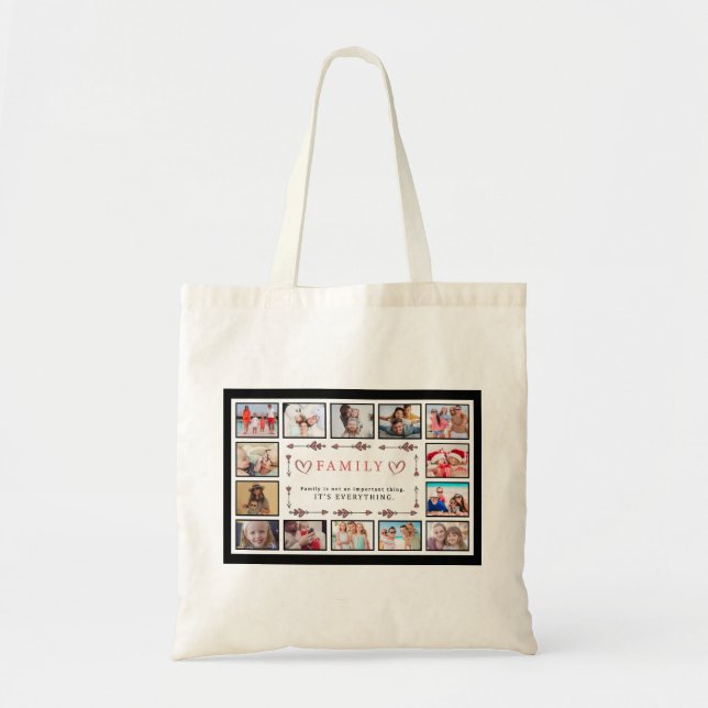 Family is Everything Custom Collage  Template Acry Tote Bag (Front)